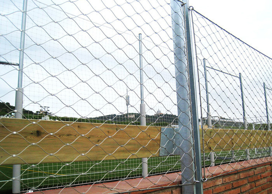 7 X7 Balustrade Cable Mesh , Stainless Steel Wire Rope Net Customized
