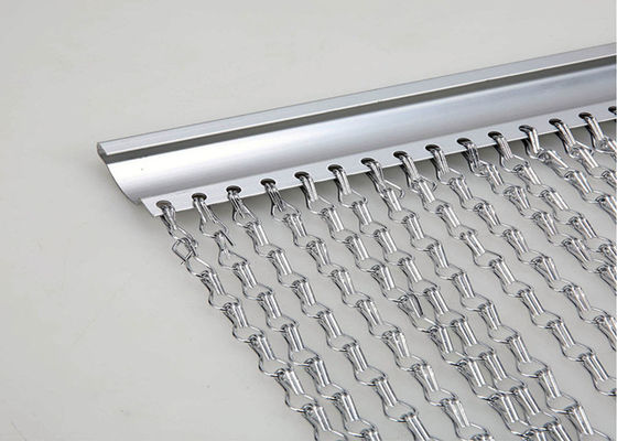 Decorative Aluminum Double Hook Metal Chain Fly Curtain Mesh Hanging Ceiling Mesh