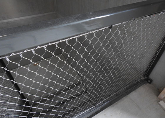 Tensile Knitted Stainless Steel Wire Rope Mesh with 60 Degree Mesh Angle for Horizontal or Vertical Orientation