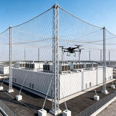 Customized Galvanized Anti Drone Net with 500mm Hole Size for Airport and Factory Roof Airspace Security