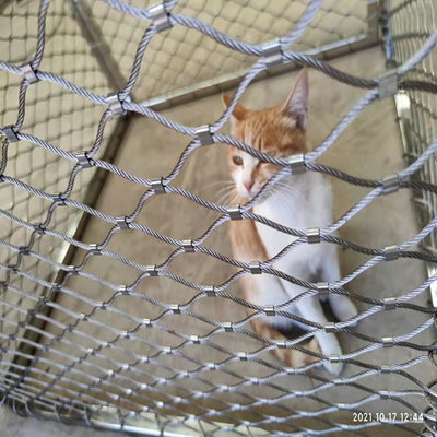 Flexible Knotted 7 X 19 Zoo Wire Mesh Fencing Animal Enclosure