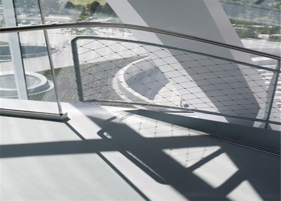 Stainless Steel Ferrule Rope Mesh with SUS 304 SUS 316 Material 2.0 Mm Wire and 60*60mm Hole for Bridge Stairway