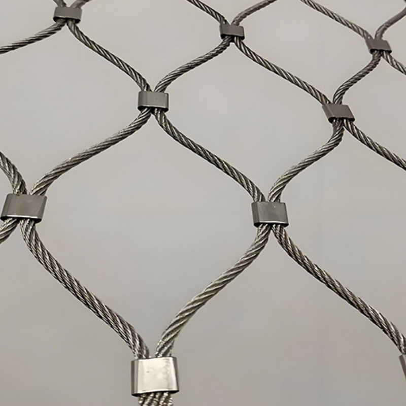 Zoo Safety Wire Net Stainless Steel Rope Net  Mesh Flexible Metal Bird Net