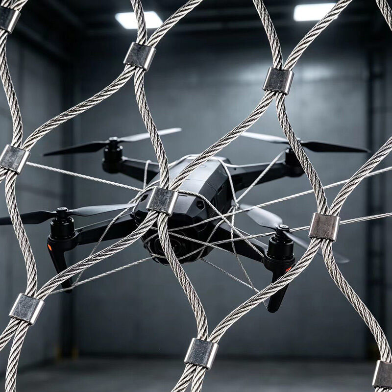 Galvanized Steel Heavy Duty Anti Drone Net with 500mm Hole Size for Drone Protection Net Security