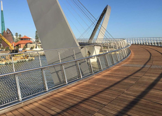 Highway Bridge Balustrada Webnet Wire Mesh Ferruled