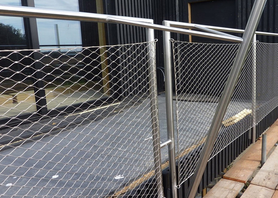 2.5mm 25x25mm Balustrada Siatka kablowa ze stali nierdzewnej