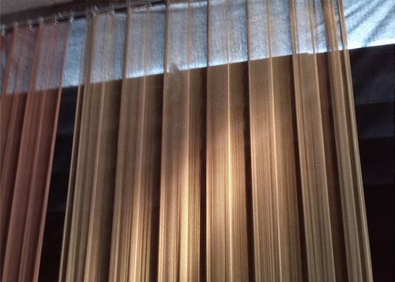 1.2mm 6 * 6 Mm Hole Metal Mesh Drapery Anodowe utlenianie