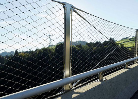 Dostosowana siatka kablowa balustradowa 2,0 Mm 80 * 80 Mm otwór