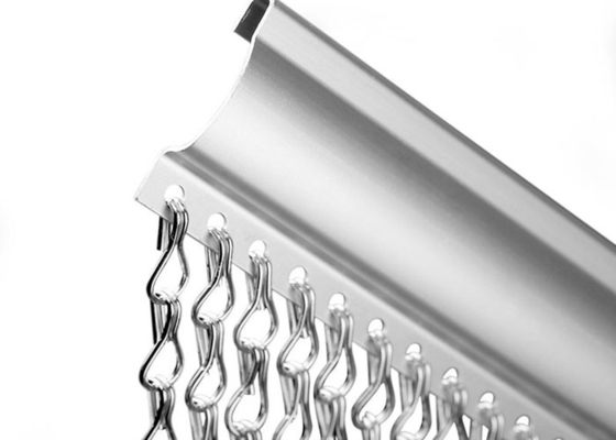 Drzwi Dekoracyjna kurtyna łańcuszkowa Aluminiowa siatka przeciw owadom i muchom Drut 1,9 mm