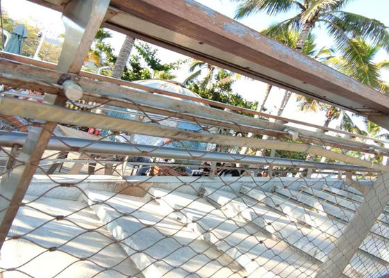 SS304 Elastyczna siatka kablowa ze stali nierdzewnej Drut 2,0 Mm Otwór 50x50 Mm