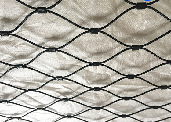 25x25mm Czarny tlen oksydowy liny ze stali nierdzewnej Sieć bezpieczeństwa