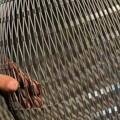 Włókno sieciowe z sieci liniowej ze stali nierdzewnej do ogrodzenia ptaków w ogrodzie zoologicznym - AISI316/316L