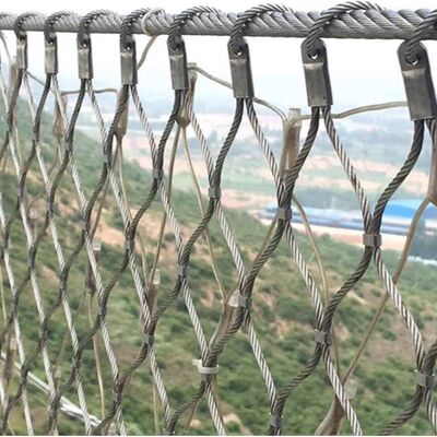 Diamentowa siatka kablowa ze stali nierdzewnej do ochrony bezpieczeństwa mostów, siatka zabezpieczająca przed upadkiem