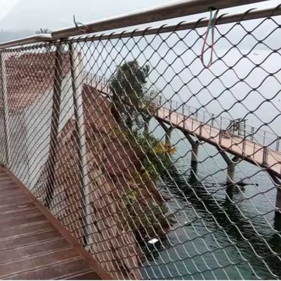 316 304 Ogrodzenie z sieci kablowej ze stali nierdzewnej dla balustrady schodowej