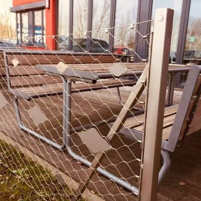 Siatka ze stali nierdzewnej z czarnym tlenkiem do zapobiegania upadkom z kątem oczka 60 stopni