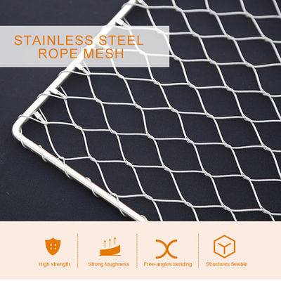 Ferruled 316 Inox Cable Webnet 1 X 19 Siatka druciana ze stali nierdzewnej
