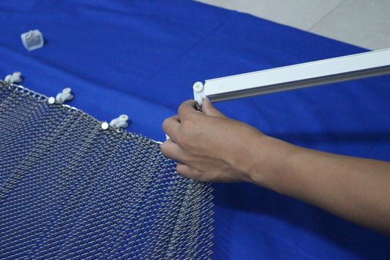 Aluminiowa metalowa zasłona / kurtyna z drutu 1,5 mm