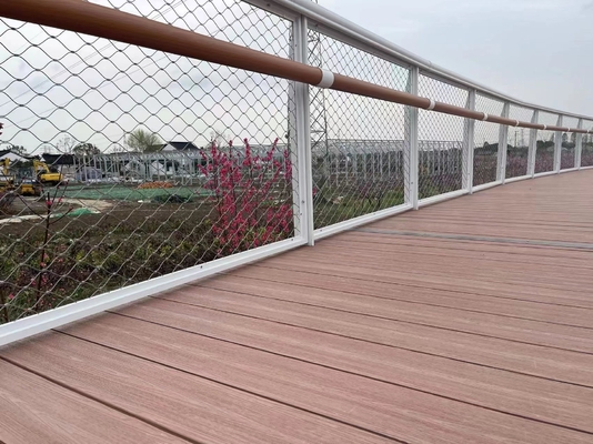Balustrada Stalowa siatka kablowa 2,5 Mm Otwór 60 * 60 Mm
